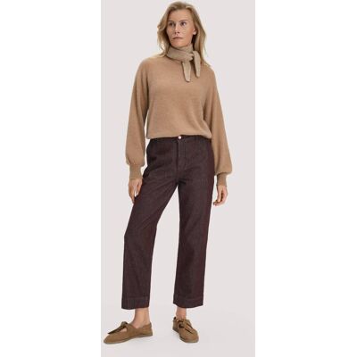 hessnatur Damen Jeans ELENY Culotte straight Leg aus Bio-Denim - braun Größe 27/29 hessnatur Damen Jeans ELENY Culotte straight Leg aus Bio-Denim - braun Größe 27/29