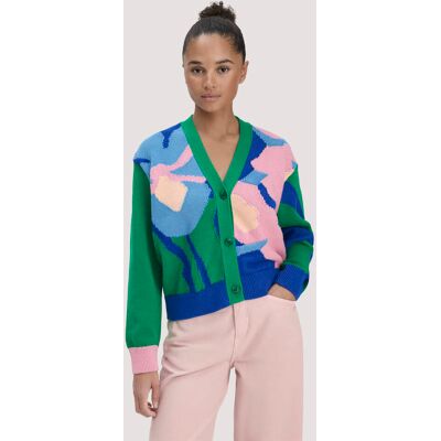 hessnatur Damen Strick Jacke Relaxed LIV LEE aus Bio-Baumwolle - grün Größe XXL hessnatur Damen Strick Jacke Relaxed LIV LEE aus Bio-Baumwolle - grün Größe XXL