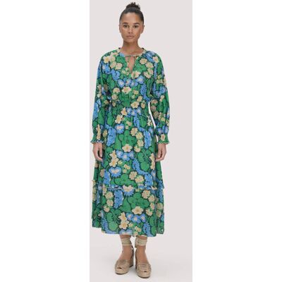 hessnatur Damen Gewebe Kleid Midi LIV LEE aus Bio-Baumwolle - grün Größe 46 hessnatur Damen Gewebe Kleid Midi LIV LEE aus Bio-Baumwolle - grün Größe 46