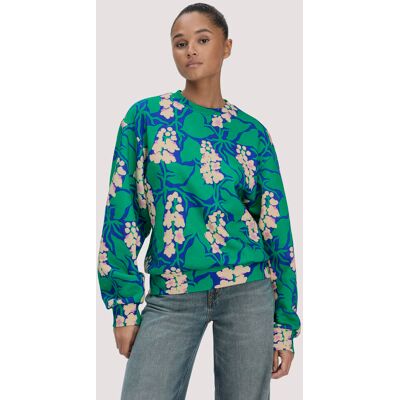 hessnatur Damen Print Sweatshirt Oversize LIV LEE aus Bio-Baumwolle - grün Größe M hessnatur Damen Print Sweatshirt Oversize LIV LEE aus Bio-Baumwolle - grün Größe M