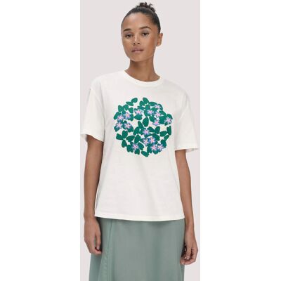 hessnatur Damen Print T-Shirt Oversize LIV LEE aus Bio-Baumwolle - grün Größe XL hessnatur Damen Print T-Shirt Oversize LIV LEE aus Bio-Baumwolle - grün Größe XL