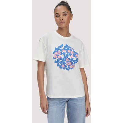 hessnatur Damen Print T-Shirt Oversize LIV LEE aus Bio-Baumwolle - blau Größe M hessnatur Damen Print T-Shirt Oversize LIV LEE aus Bio-Baumwolle - blau Größe M
