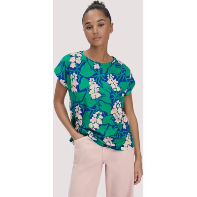 hessnatur Damen Print T-Shirt Oversize LIV LEE aus Bio-Baumwolle - grün Größe M hessnatur Damen Print T-Shirt Oversize LIV LEE aus Bio-Baumwolle - grün Größe M