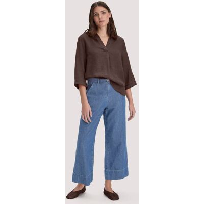 hessnatur Damen Jeans ENNELIE Culotte Wide Leg aus Bio-Baumwolle mit TENCEL™ Lyocell und Leinen - blau Größe 27/29 hessnatur Damen Jeans ENNELIE Culotte Wide Leg aus Bio-Baumwolle mit TENCEL™ Lyocell und Leinen - blau Größe 27/29