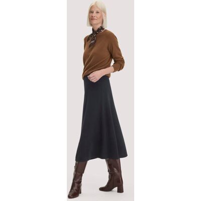 hessnatur Damen Strick Rock Midi Regular aus Bio-Merinowolle mit Cashmere - schwarz Größe M hessnatur Damen Strick Rock Midi Regular aus Bio-Merinowolle mit Cashmere - schwarz Größe M
