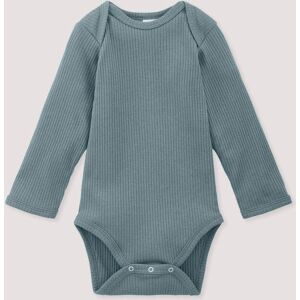hessnatur Baby Body Langarm aus Bio-Baumwolle mit Bio-Merinowolle - blau Größe 50/56 hessnatur Baby Body Langarm aus Bio-Baumwolle mit Bio-Merinowolle - blau Größe 50/56