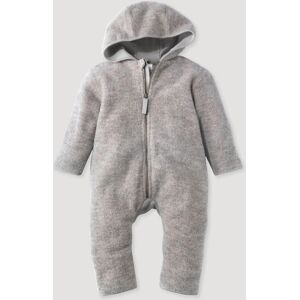 hessnatur Baby Wollfleece-Overall Regular aus Bio-Merinowolle - grau Größe 50/56