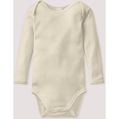 hessnatur Baby Body Langarm aus Bio-Merinowolle mit Seide - natur Größe 62/68 hessnatur Baby Body Langarm aus Bio-Merinowolle mit Seide - natur Größe 62/68