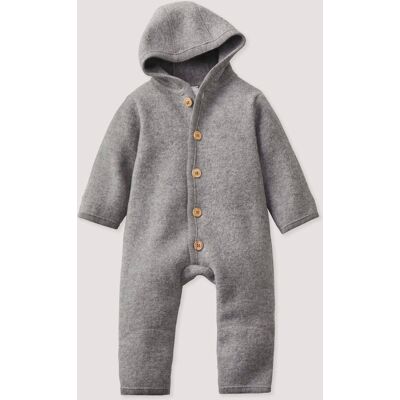 hessnatur Baby Wollwalk Overall aus Bio-Merinowolle - grau Größe 62/68 hessnatur Baby Wollwalk Overall aus Bio-Merinowolle - grau Größe 62/68