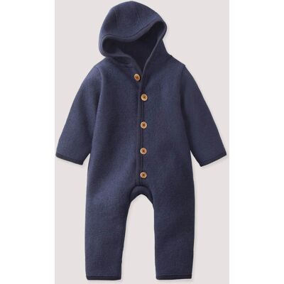 hessnatur Baby Wollwalk Overall aus Bio-Merinowolle - blau Größe 74/80 hessnatur Baby Wollwalk Overall aus Bio-Merinowolle - blau Größe 74/80
