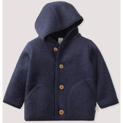 hessnatur Baby Wollwalk Jacke aus Bio-Merinowolle - blau Größe 62/68 hessnatur Baby Wollwalk Jacke aus Bio-Merinowolle - blau Größe 62/68