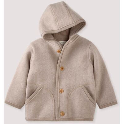 hessnatur Baby Wollwalk Jacke aus Bio-Merinowolle - beige Größe 62/68 hessnatur Baby Wollwalk Jacke aus Bio-Merinowolle - beige Größe 62/68