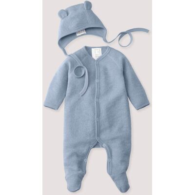 hessnatur Baby Erstlingsausstattung Wollfrottee aus Bio-Merinowolle - blau Größe 50/56 hessnatur Baby Erstlingsausstattung Wollfrottee aus Bio-Merinowolle - blau Größe 50/56