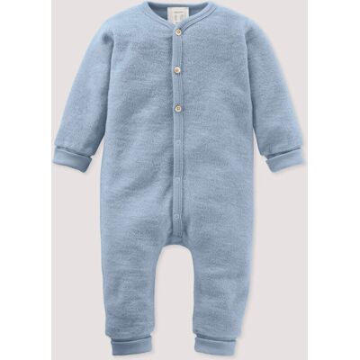 hessnatur Baby Wollfrottee Overall aus Bio-Merinowolle - blau Größe 62/68 hessnatur Baby Wollfrottee Overall aus Bio-Merinowolle - blau Größe 62/68