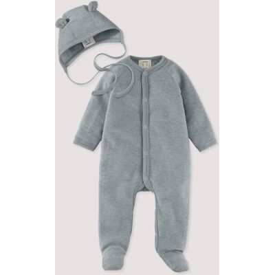 hessnatur Baby Erstlingsausstattung Wollfrottee aus Bio-Merinowolle - blau Größe 50/56 hessnatur Baby Erstlingsausstattung Wollfrottee aus Bio-Merinowolle - blau Größe 50/56