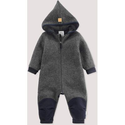 hessnatur Baby Wollwalk Overall aus Bio-Merinowolle mit Softshell - grau Größe 74/80 hessnatur Baby Wollwalk Overall aus Bio-Merinowolle mit Softshell - grau Größe 74/80