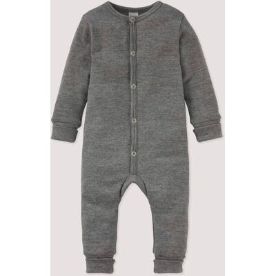 hessnatur Baby Schlafoverall aus Bio-Baumwolle mit Bio-Merinowolle und Seide - grau Größe 62/68 hessnatur Baby Schlafoverall aus Bio-Baumwolle mit Bio-Merinowolle und Seide - grau Größe 62/68