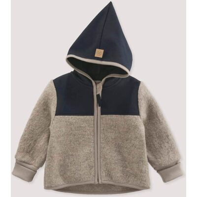 hessnatur Baby Wollwalk Jacke aus Bio-Merinowolle mit Softshell - grau Größe 74/80 hessnatur Baby Wollwalk Jacke aus Bio-Merinowolle mit Softshell - grau Größe 74/80
