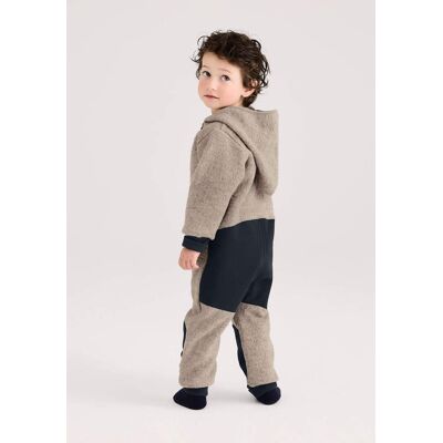 hessnatur Baby Wollwalk Overall aus Bio-Merinowolle mit Softshell - grau Größe 74/80 hessnatur Baby Wollwalk Overall aus Bio-Merinowolle mit Softshell - grau Größe 74/80