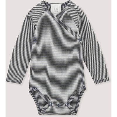 hessnatur Baby Wickelbody Langarm aus Bio-Merinowolle mit Seide - blau Größe 62/68 hessnatur Baby Wickelbody Langarm aus Bio-Merinowolle mit Seide - blau Größe 62/68