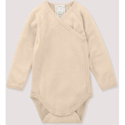 hessnatur Baby Wickelbody Langarm aus Bio-Merinowolle mit Seide - beige Größe 86/92 hessnatur Baby Wickelbody Langarm aus Bio-Merinowolle mit Seide - beige Größe 86/92