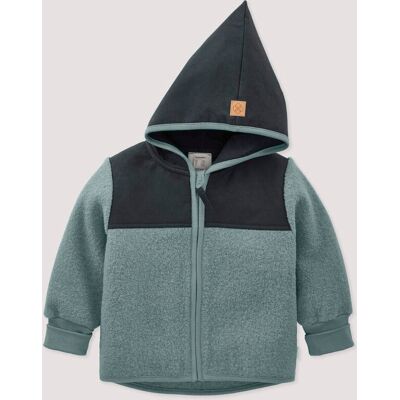 hessnatur Baby Wollwalk Jacke aus Bio-Merinowolle mit Softshell - blau Größe 74/80 hessnatur Baby Wollwalk Jacke aus Bio-Merinowolle mit Softshell - blau Größe 74/80