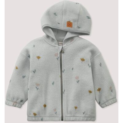 hessnatur Baby Fleece Jacke reiner Bio-Baumwolle - grau Größe 62/68 hessnatur Baby Fleece Jacke reiner Bio-Baumwolle - grau Größe 62/68