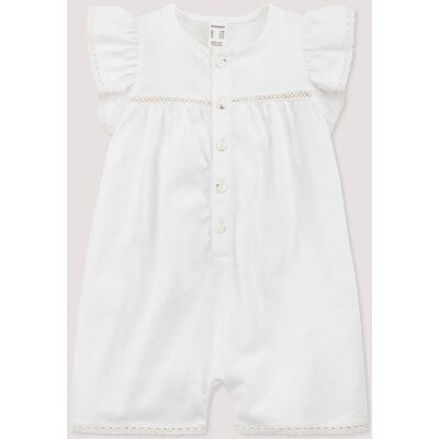 hessnatur Baby Strampler aus Bio-Baumwolle - weiß Größe 62/68 hessnatur Baby Strampler aus Bio-Baumwolle - weiß Größe 62/68