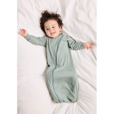 hessnatur Baby Light Slub Jersey Schlafsack aus Bio-Baumwolle - grün Größe 90cm hessnatur Baby Light Slub Jersey Schlafsack aus Bio-Baumwolle - grün Größe 90cm