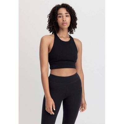 hessnatur Loungewear Bustier Highneck ACTIVE LIGHT aus Bio-Baumwolle - schwarz Größe 44 hessnatur Loungewear Bustier Highneck ACTIVE LIGHT aus Bio-Baumwolle - schwarz Größe 44