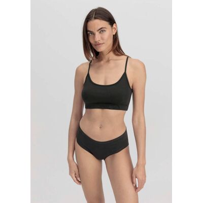 hessnatur Damen Bustier im PURE COTTON aus Bio-Baumwolle - schwarz Größe 46 hessnatur Damen Bustier im PURE COTTON aus Bio-Baumwolle - schwarz Größe 46