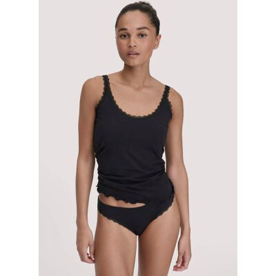 hessnatur Damen Slip Regular Cut COTTON FEEL LACE aus Bio-Baumwolle - schwarz Größe 36 hessnatur Damen Slip Regular Cut COTTON FEEL LACE aus Bio-Baumwolle - schwarz Größe 36