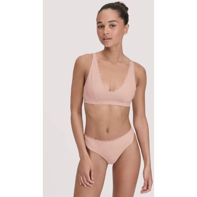hessnatur Damen Bustier COTTON FEEL LACE aus Bio-Baumwolle - rosa Größe 34 hessnatur Damen Bustier COTTON FEEL LACE aus Bio-Baumwolle - rosa Größe 34