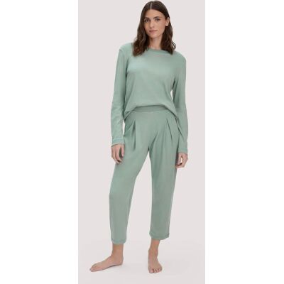 hessnatur Damen Pyjama PURE COTTON aus Bio-Baumwolle - grün Größe 40 hessnatur Damen Pyjama PURE COTTON aus Bio-Baumwolle - grün Größe 40