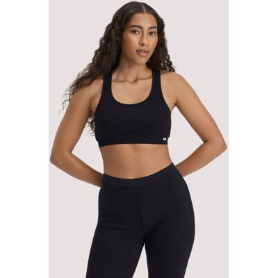 hessnatur Damen Bustier Racerback SOFT RIB aus Bio-Baumwolle - schwarz Größe 46 hessnatur Damen Bustier Racerback SOFT RIB aus Bio-Baumwolle - schwarz Größe 46