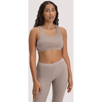 hessnatur Damen Bustier Racerback SOFT RIB aus Bio-Baumwolle - beige Größe 44 hessnatur Damen Bustier Racerback SOFT RIB aus Bio-Baumwolle - beige Größe 44