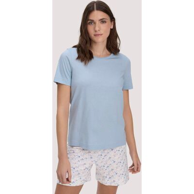 hessnatur Damen Pyjama PURE COTTON aus Bio-Baumwolle - blau Größe 46 hessnatur Damen Pyjama PURE COTTON aus Bio-Baumwolle - blau Größe 46