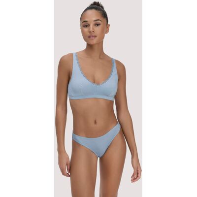 hessnatur Damen Bustier COTTON FEEL LACE aus Bio-Baumwolle - blau Größe 34 hessnatur Damen Bustier COTTON FEEL LACE aus Bio-Baumwolle - blau Größe 34