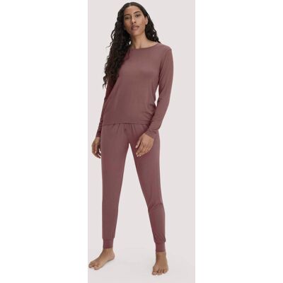 hessnatur Damen Pyjama PURE FLOW aus TENCEL™ Modal - braun Größe 40 hessnatur Damen Pyjama PURE FLOW aus TENCEL™ Modal - braun Größe 40