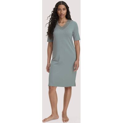 hessnatur Damen Kurzarm Nachthemd PURE SENSE aus TENCEL™ Modal - blau Größe 48 hessnatur Damen Kurzarm Nachthemd PURE SENSE aus TENCEL™ Modal - blau Größe 48