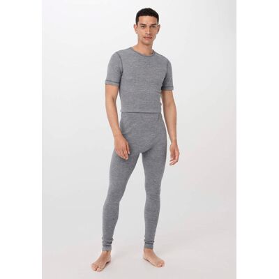 hessnatur Herren Leggings Regular aus Bio-Baumwolle mit Bio-Merinowolle und Seide - grau Größe 4 = S hessnatur Herren Leggings Regular aus Bio-Baumwolle mit Bio-Merinowolle und Seide - grau Größe 4 = S