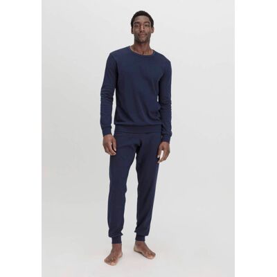 hessnatur Herren Pyjama PURE NATURE aus Bio-Baumwolle - blau Größe 46 hessnatur Herren Pyjama PURE NATURE aus Bio-Baumwolle - blau Größe 46
