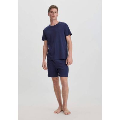 hessnatur Herren Pyjama PURE NATURE aus Bio-Baumwolle - blau Größe 54 hessnatur Herren Pyjama PURE NATURE aus Bio-Baumwolle - blau Größe 54