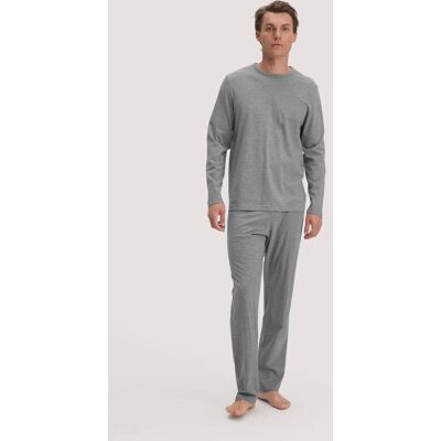 hessnatur Herren Pyjama PURE COTTON aus Bio-Baumwolle - grau Größe S hessnatur Herren Pyjama PURE COTTON aus Bio-Baumwolle - grau Größe S