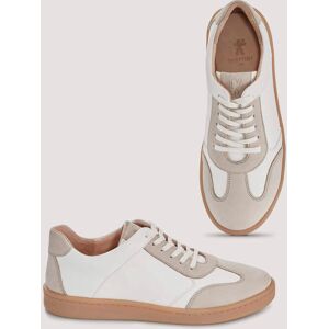 Baumwoll-Schnürsenkel, Laufsohle mit Grip aus synthetischem Gummi|Absatzhöhe ca. 2.5 cm, reguläre Schuhbreite, herausnehmbare Decksohle|Chromfrei gegerbtes Glatt- und Veloursleder aus Deutschland, Futterleder ungefärbt hessnatur Damen Court Sneaker aus ch Baumwoll-Schnürsenkel, Laufsohle mit Grip aus synthetischem Gummi|Absatzhöhe ca. 2.5 cm, reguläre Schuhbreite, herausnehmbare Decksohle|Chromfrei gegerbtes Glatt- und Veloursleder aus Deutschland, Futterleder ungefärbt hessnatur Damen Court Sneaker aus ch