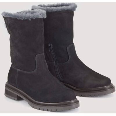 hessnatur Damen Winter-Stiefelette aus Rindsleder mit Schaffell-Futter - schwarz Größe 37 hessnatur Damen Winter-Stiefelette aus Rindsleder mit Schaffell-Futter - schwarz Größe 37