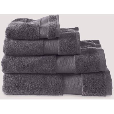 hessnatur Frottier Handtuch aus Bio-Baumwolle - grau Größe 100x180 cm hessnatur Frottier Handtuch aus Bio-Baumwolle - grau Größe 100x180 cm