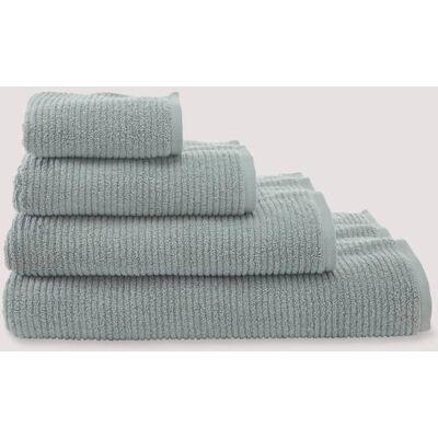 hessnatur Frottier Handtuch Rippstruktur aus Bio-Baumwolle - grün Größe 70x140 cm hessnatur Frottier Handtuch Rippstruktur aus Bio-Baumwolle - grün Größe 70x140 cm