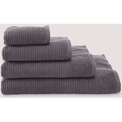 Hessnatur - Frottier Handtuch Rippstruktur - Grau - towel Hessnatur - Frottier Handtuch Rippstruktur - Grau - towel