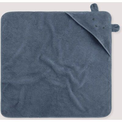 hessnatur Baby Badetuch mit Kapuze aus Bio-Baumwolle - blau Größe 70 x cm hessnatur Baby Badetuch mit Kapuze aus Bio-Baumwolle - blau Größe 70 x cm